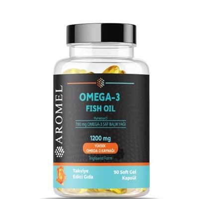 Aromel Omega 3 Balık Yağı 90 ad Softgel 1200 mg Yüksek Omega Kaynağı