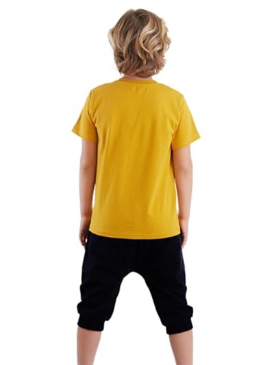 Arslan Erkek Çocuk T-shirt Kapri Şort Takım