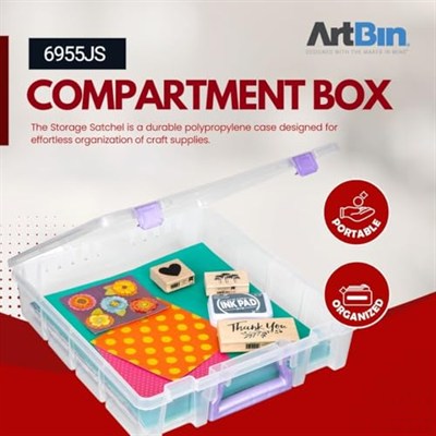 ArtBin Mor Vurgulu Süper Çanta Saklama Kabı, Şeffaf
