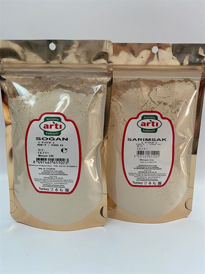 ARTI LEZZETTE KALİTENİZ Sarımsak Toz 100 G+ Soğan Toz 100 G