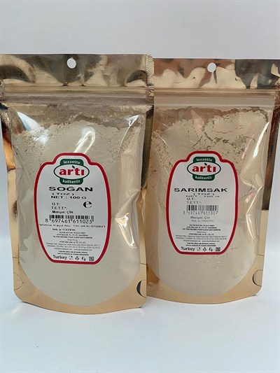 ARTI LEZZETTE KALİTENİZ Sarımsak Toz 100 G+ Soğan Toz 100 G