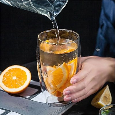 ARVALE Çift Cidarlı Cam Kupa Ev Ofis Fincanı Isı Yalıtımlı Kulplu Cam Bardak (2 Adet 500 ml) - Seçenekler: 2 Adet Main 250 ml, 2 count Helsinki 250 ml...