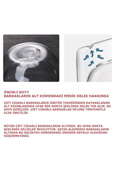 ARVALE Çift Cidarlı Cam Kupa Ev Ofis Fincanı Çift Katlı Isı Yalıtımlı Kulplu Cam Bardak (2 Adet Helsinki 250 ml)