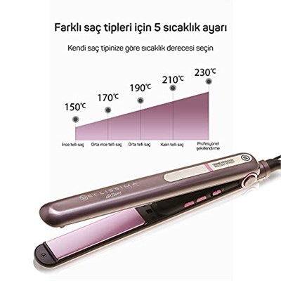 Arzum AR5062 Bellissima Creativity Glossy Sac Düzleştirici, Pembe