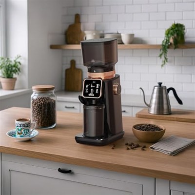 Arzum OK0044 Master Grind Kahve Öğütücü, 60 Öğütme Ayarlı, Dijital Ekranlı, Bakır
