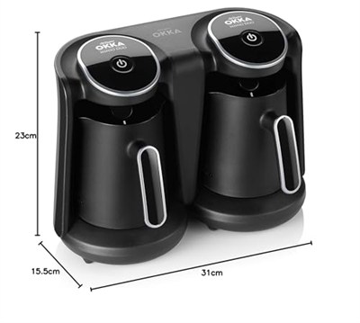 Arzum Okka Arzum OK006-K OKKA Minio Duo Türk Kahvesi Makinesi, 8 Fincan Kapasite, 880 W, Krom