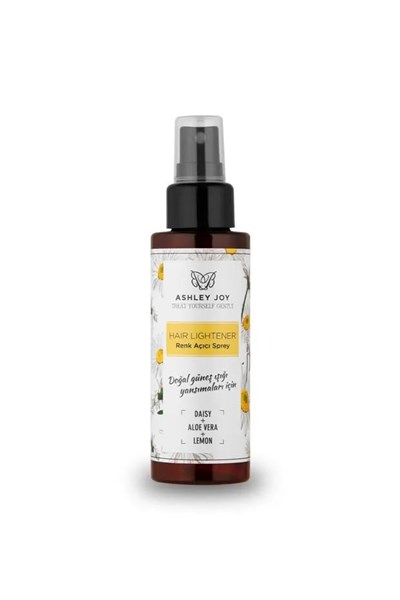 Ashley Joy Doğal Renk Açıcı Sprey, Papatya ve Limon Özlü, Aloe Vera İçerikli, 110 ml