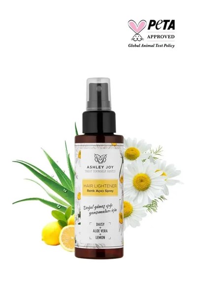 Ashley Joy Doğal Renk Açıcı Sprey, Papatya ve Limon Özlü, Aloe Vera İçerikli, 110 ml