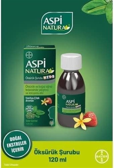 Aspi Natura Kids Öksürük Şurubu Vanilya & Çilek 120 mlSKR;09/2024