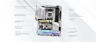 ASRock X870 PRO RS WIFI ATX Anakart, AMD AM5 Ryzen 9000 ve 8000, DDR5, 5x M.2 SSD, 4K 120Hz, AMD Expo, USB Type C, WiFi 7 - Seçenekler: Pro RS WiFi, Riptide WiFi