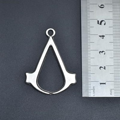 Assassins Creed Örme Zincir Kolye - Gümüş Kaplama - Erkek Kadın Kolye - No:1287