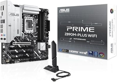 ASUS PRIME Z890M-PLUS WIFI Intel Z890 LGA1851 DDR5 8400 DP HDMI Type-C 3x M2 USB3.2 WiFi 7 + BT AURA RGB 2.5Gbit LAN mATX 10+1+2+1 Güç  - Seçenekler: Plus WiFi, PRIME Z790-P WIFI, PRIME Z890-P, P WiFi