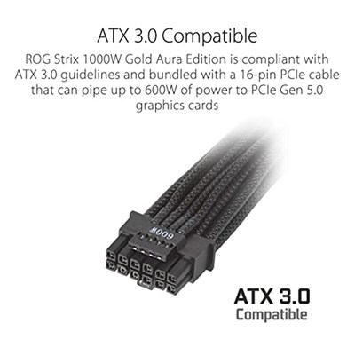 Asus ROG-STRIX-1000G-AURA 1000W 80+ Gold Aura Edition Power Supply