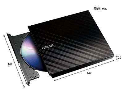 ASUS Sdrw-08D2S-U Lite - Windows Ve Mac Os Için Uyumlu Ömür Boyu Veri Yedeklemesi için M-Disc Desteği ile Taşınabilir 8X DVD Yazıcı, Siyah
