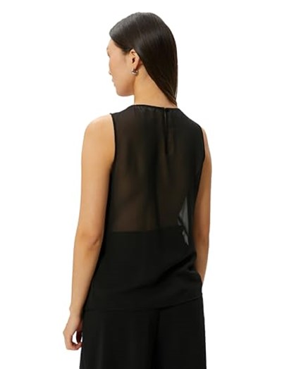 Asymmetric Cut Sleeveless Blouse