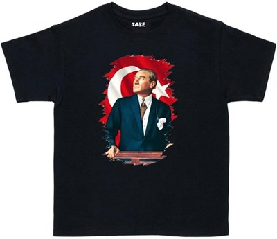 Atatürk Çocuk Tişört Unisex Kesim