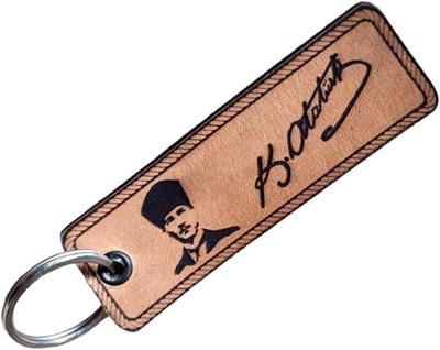 ATATÜRK Deri Anahtarlık - Arma - Leather Key Holder