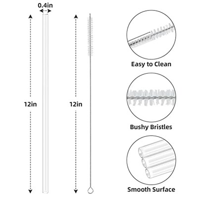 AUAUY Stanley için 6 ADET Plastik Yedek Pipet 40 oz 30 oz Bardak için Yeniden Kullanılabilir Şeffaf Pipetler Stanley Adventure Quencher Seyahat Tumbler ile Uyumlu, Temizleme Fırçalı Bardak Pipetleri
