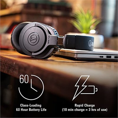 Audio-Technica ATH-M20xBT Kablosuz Kulak Üstü Kulaklık, Siyah, Ayarlanabilir