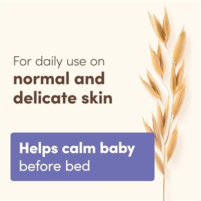 Aveeno Baby Bebek Yatıştırıcı Rahat Nemlendirici Losyon, Rahatlatıcı Lavanta ve Vanilya Kokusu, Yağsız Vücut Losyonu, Doğal Yulaf ezmesi ve Dimetikon, Paraben ve Ftalat İçermez, 18 fl. Oz