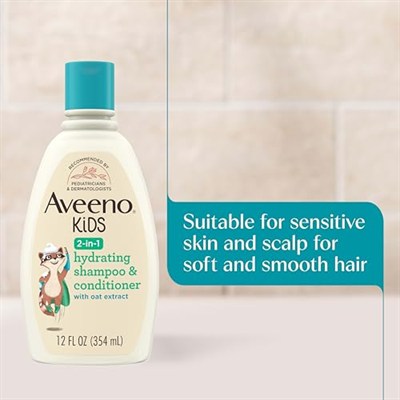 Aveeno Baby Kids 2si 1 Arada Nemlendirici Şampuan ve Saç Kremi 354ML