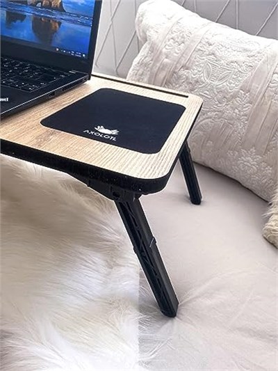 Axolotl Foldaway Telefon ve Tablet Bölmeli Katlanır Ayaklı Laptop Sehpası Notebook Bilgisayar Çalışma Masası