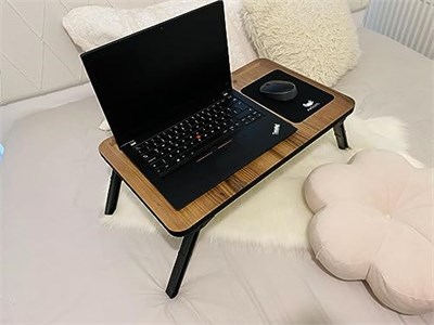 Axolotl Foldaway Telefon ve Tablet Bölmeli Katlanır Ayaklı Laptop Sehpası Notebook Bilgisayar Çalışma Masa Lidya