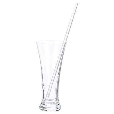 Ayoyo 12 Adet 11 İnç Yeniden Kullanılabilir Plastik Pipetler Simli Parti Düğün Tatil İçecek Pipeti Bardak için 1 Temizleme Fırçası Dahil