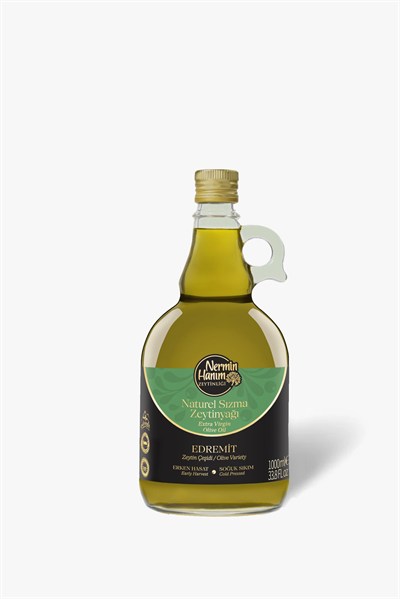 Ayvalık (Edremit) - Erken Hasat Naturel Soğuk Sıkım Zeytinyağı (1lt)