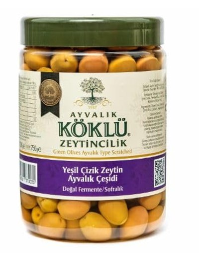 Ayvalık Yeşil Çizik Zeytin 1000cc