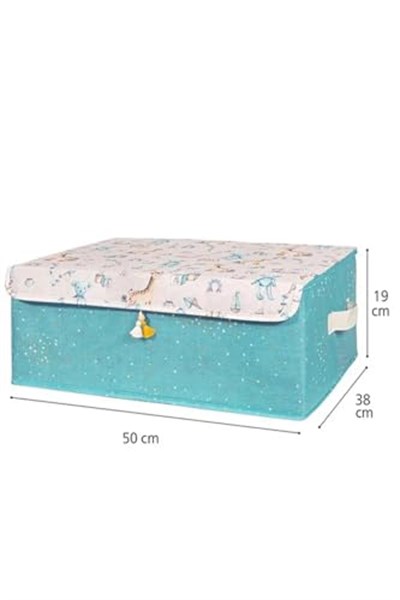 Baby Çok Amaçlı Kapaklı Kutu Düzenleyici 50x38x19 cm, Mavi BABYKUTU5038192