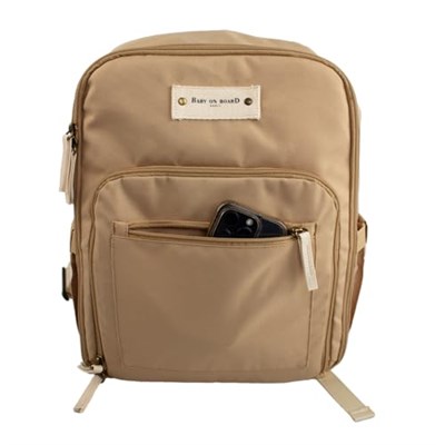Baby On Board Agathe 16L Bebek Bakım Çantası – Alt Değiştirme Matı, Termal Biberon Cebi ve Booster Oturma Kemeri