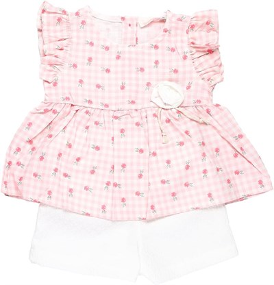 baby rose Kız Çocuk Çiçekli Bluz Şort Takım