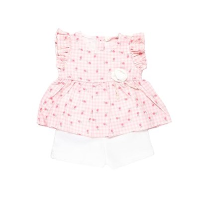 baby rose Kız Çocuk Çiçekli Bluz Şort Takım