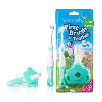Baby Sonic Brush-Baby İlk Diş Fırçası ve Diş Kaşıyıcı Set, Bebeğinizin İlk Ağız Bakım Seti