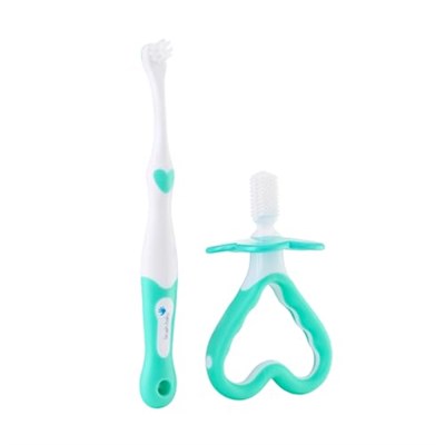 Baby Sonic Brush-Baby İlk Diş Fırçası ve Diş Kaşıyıcı Set, Bebeğinizin İlk Ağız Bakım Seti