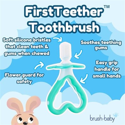 Baby Sonic Brush-Baby İlk Diş Fırçası ve Diş Kaşıyıcı Set, Bebeğinizin İlk Ağız Bakım Seti