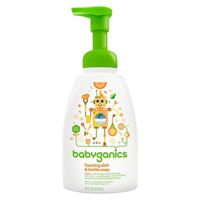 BabyGanics - Köpüklü Bulaşık ve Şişe Sabunu Bulaşık Dazzler Narenciye - 16 oz.