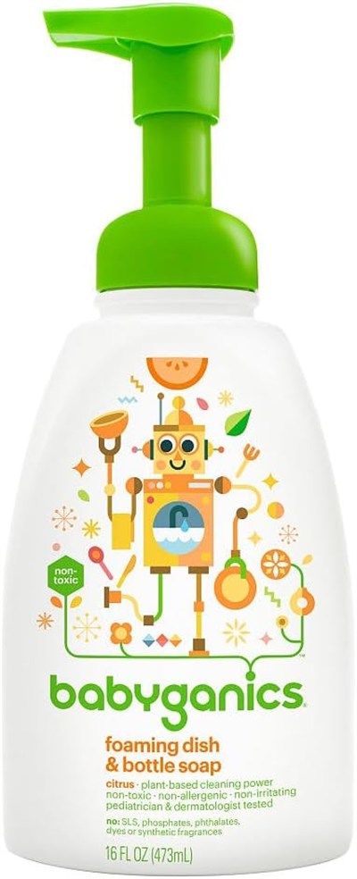 BabyGanics - Köpüklü Bulaşık ve Şişe Sabunu Bulaşık Dazzler Narenciye - 16 oz.