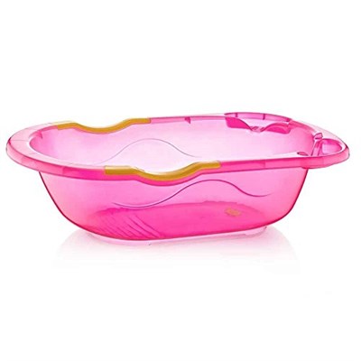 Babyjem Giderli Desenli Şeffaf Banyo Küveti (Pembe)