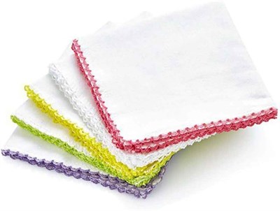 Babyjem Penye Ağız Bezi (Beyaz, 20x20cm, 10lu) - Seçenekler: 20x20, 28x28