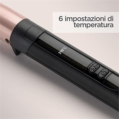 BaByliss Saç Maşası Rose Quartz, 210 Derece, 13mm Gövde, Kuvars-Seramik Kaplama, 6 Dijital Isı Ayarı, C454E