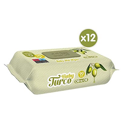 BabyTurco Baby Turco Zeytinyağlı Islak Bebek Havlusu 12x90 Adet