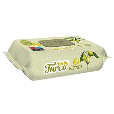 BabyTurco Baby Turco Zeytinyağlı Islak Bebek Havlusu 12x90 Adet