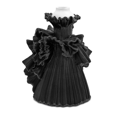 Baci Milano Atelier Gisele Kırmızı Elbise Formunda İçi Cam Difüzör ve Vazo H. 21 cm