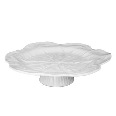 Baci Milano Botanica Çiçek Desenli Melamin Mercan Rengi Orta Boy Ayaklı Kek Standı 32,5 cm