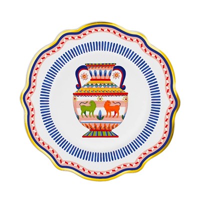Baci Milano Dolce Vita 6lı Amhora Pasta Tabağı 21 cm Porselen