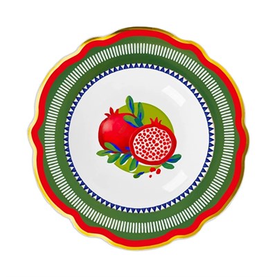 Baci Milano Dolce Vita 6lı Nar Çukur Tabak 23 cm Porselen