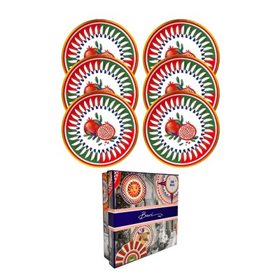 Baci Milano Dolce Vita 6lı Nar Ekmek Tabağı 16 cm Porselen