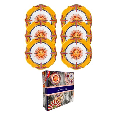 Baci Milano Dolce Vita 6lı Sun Çukur Tabak 23 cm Porselen
